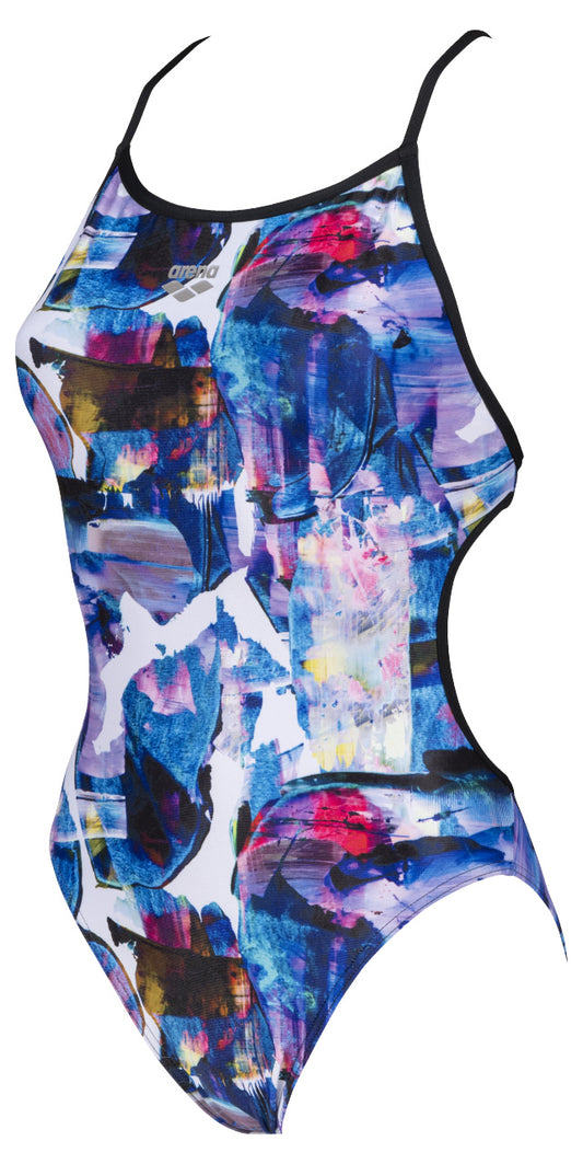 w painterly lace back one piece