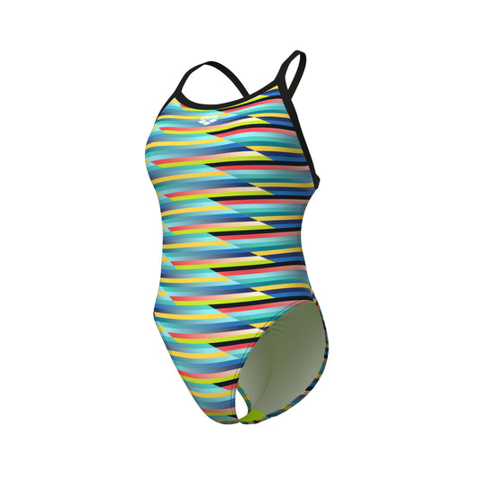 women's arena racing stripe swimsuit xcriss cross
