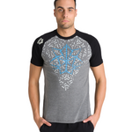 dark grey melange/ black