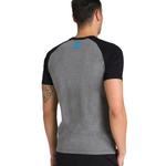 dark grey melange/ black