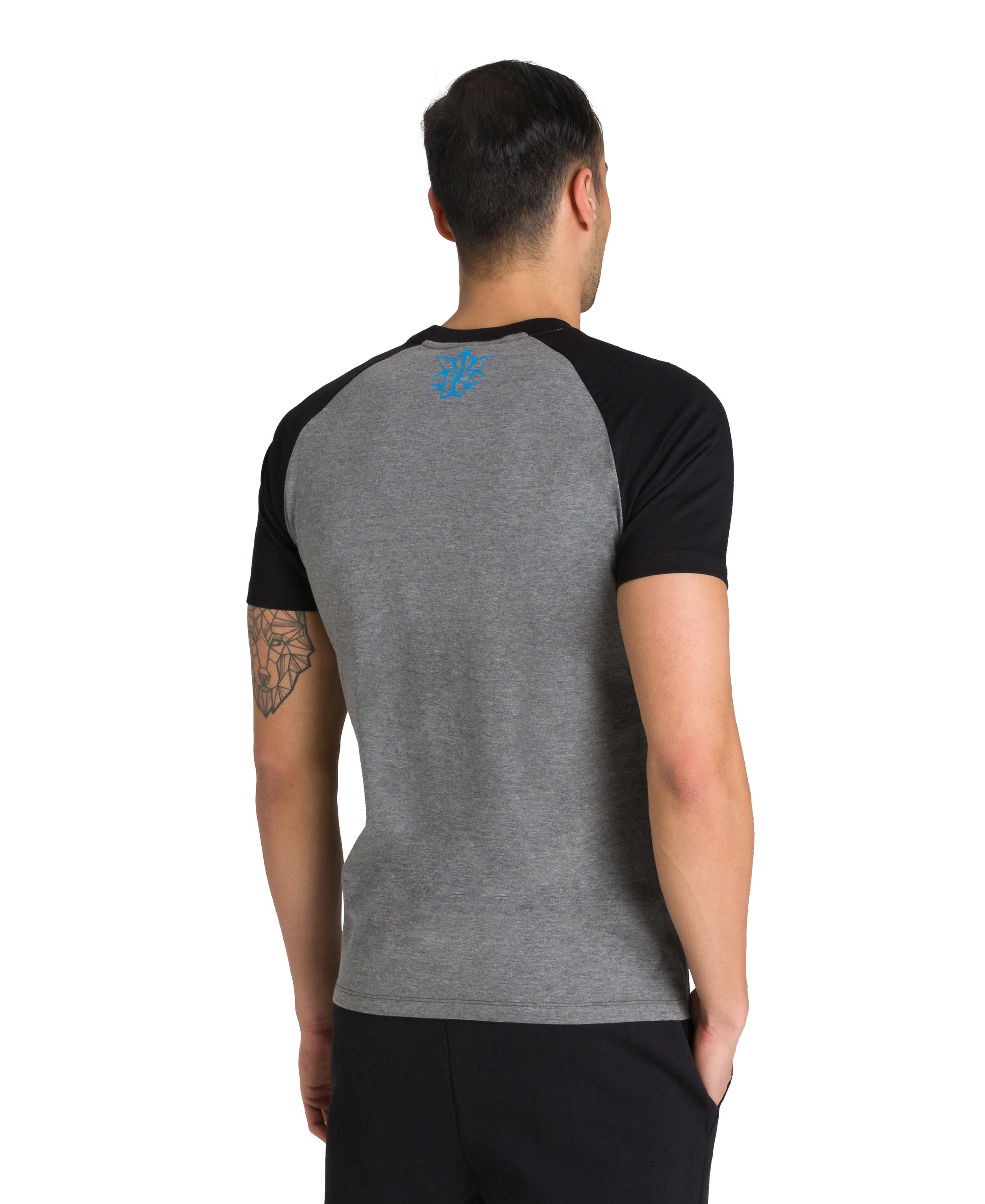 dark grey melange/ black