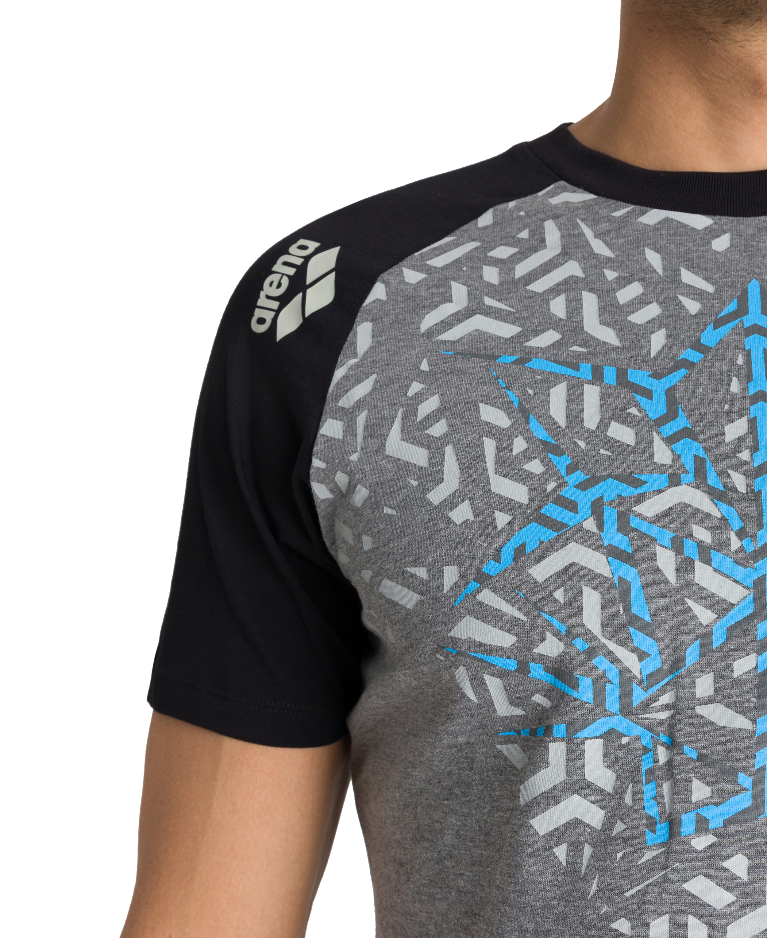 dark grey melange/ black