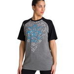 dark grey melange/ black