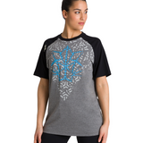 dark grey melange/ black