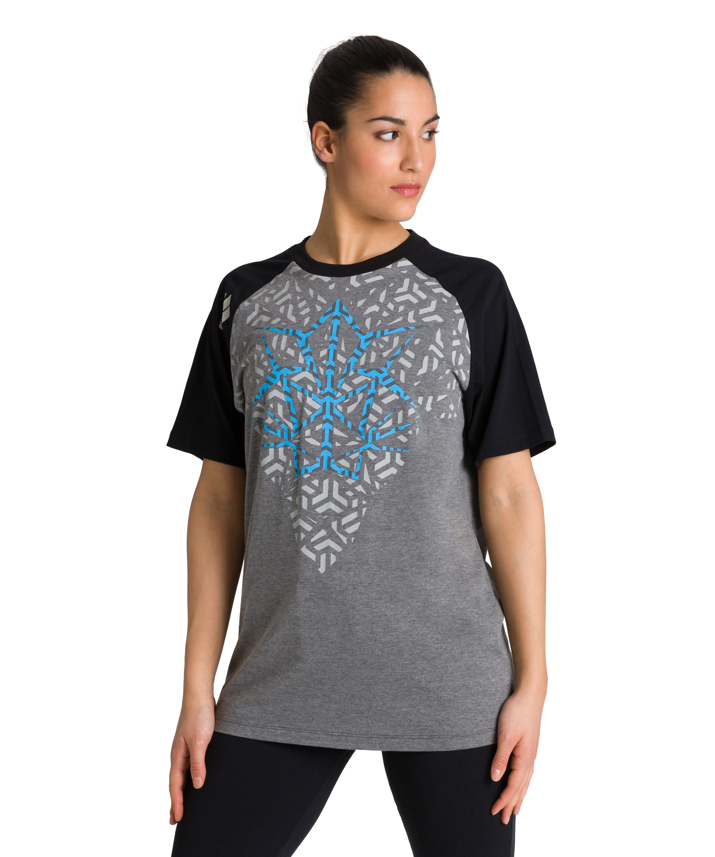 dark grey melange/ black