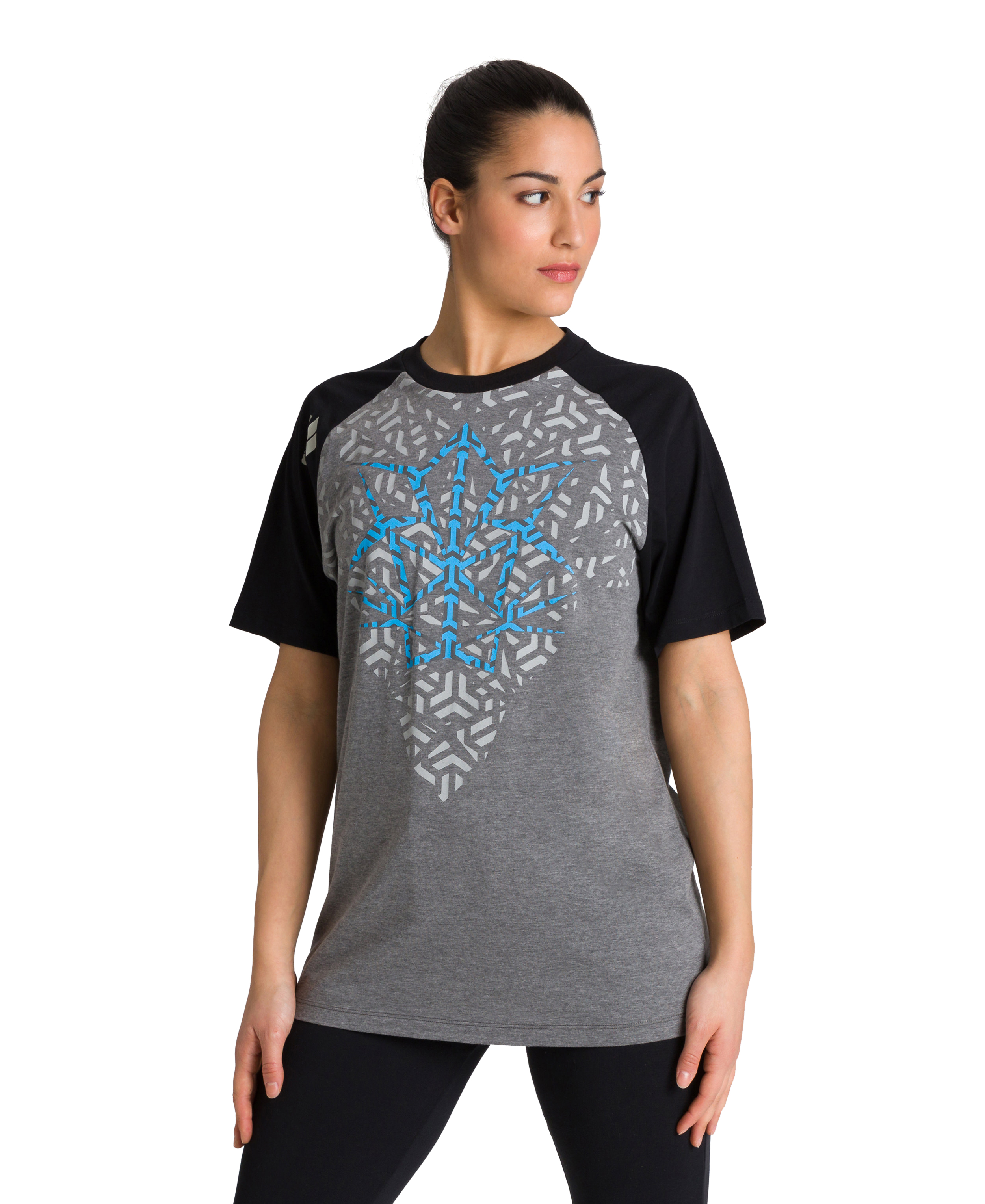 dark grey melange/ black