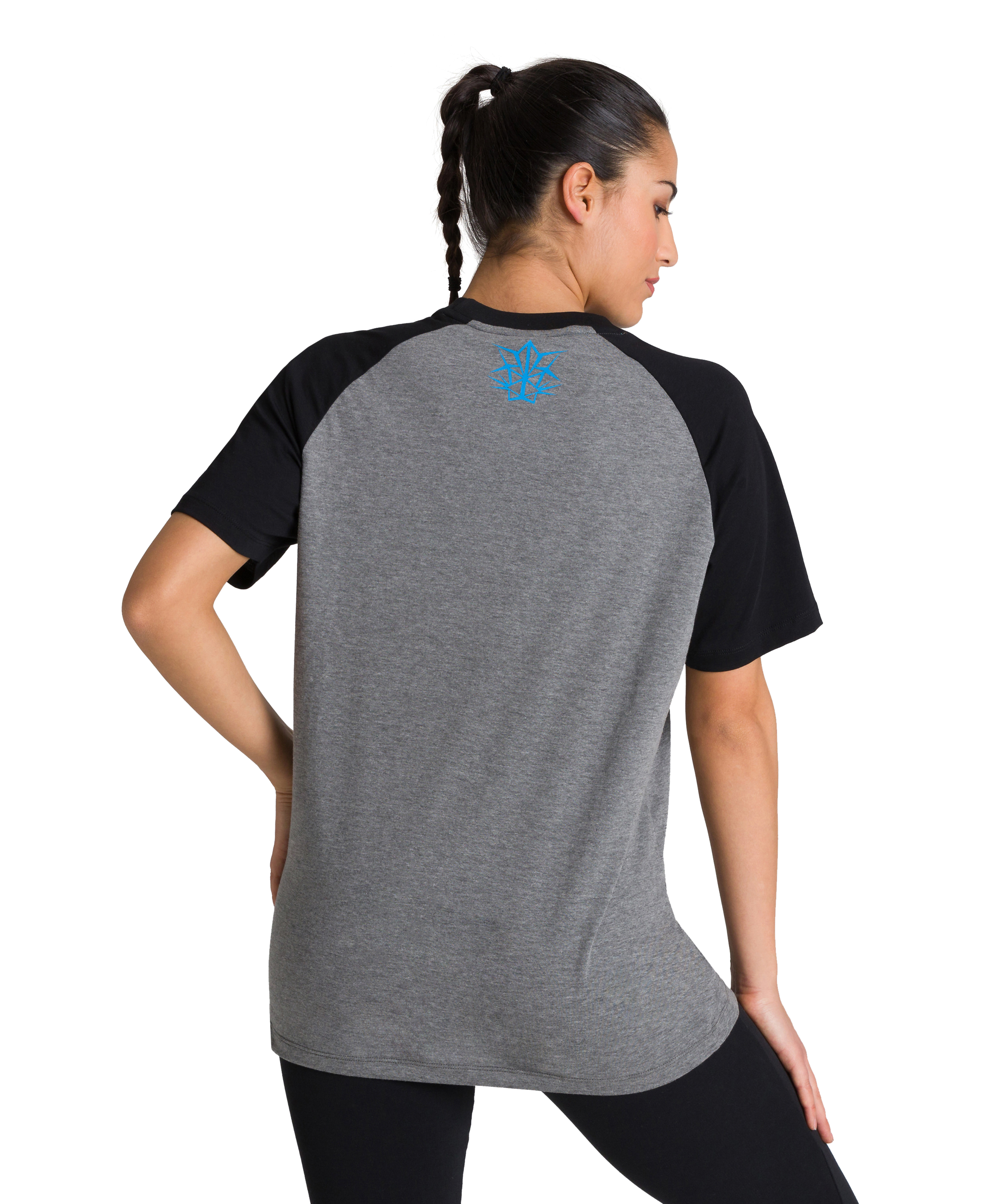 dark grey melange/ black