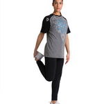 dark grey melange/ black