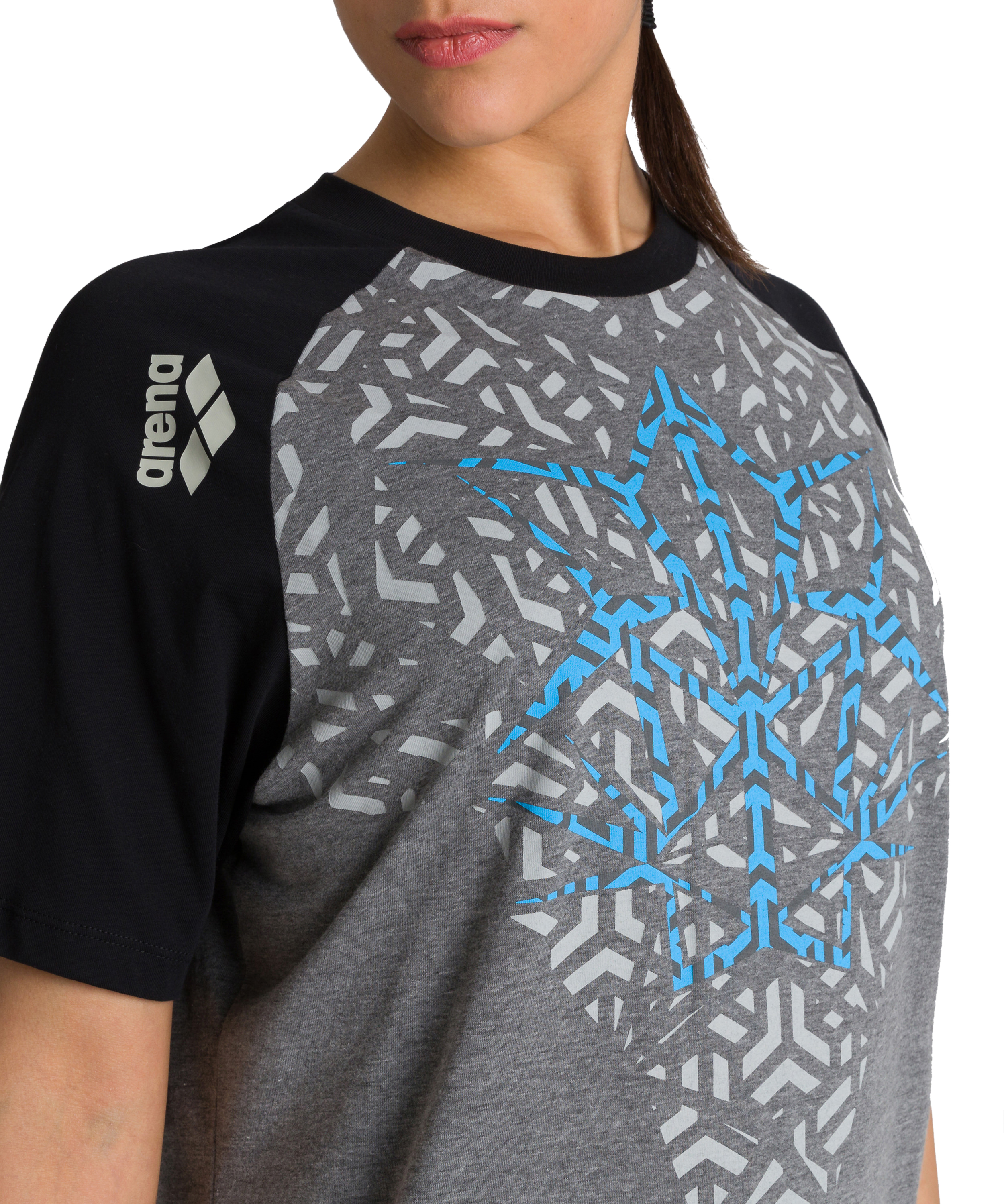 dark grey melange/ black