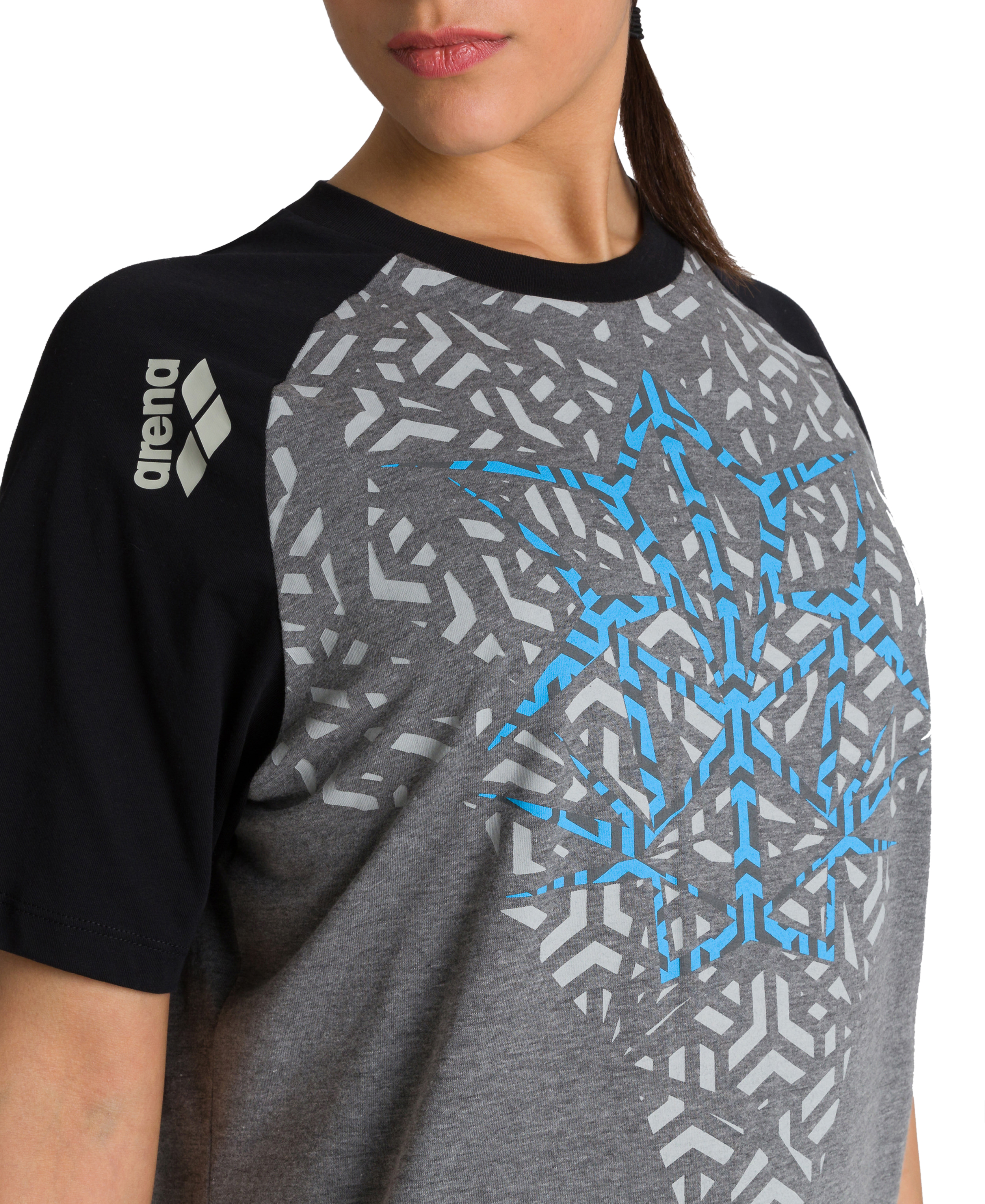 dark grey melange/ black