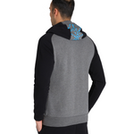 dark grey melange/black