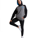 dark grey melange/black