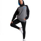 dark grey melange/black