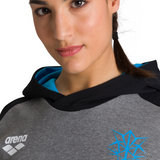 dark grey melange/black