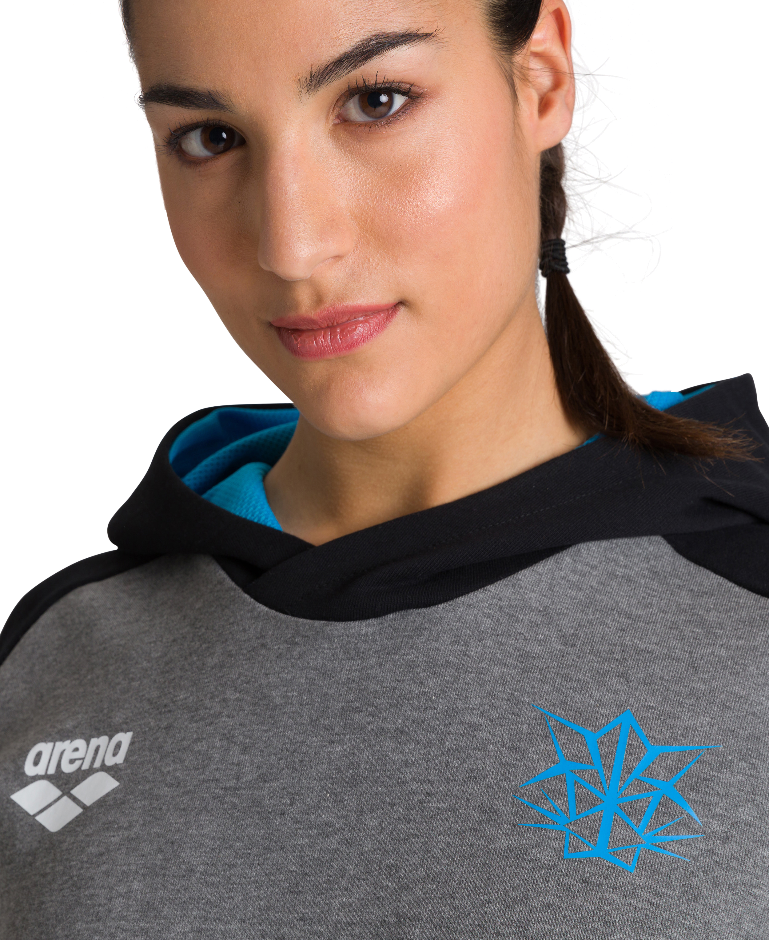 dark grey melange/black