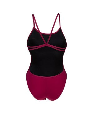 women's swimsuit lace back solid