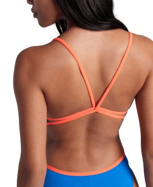 women's swimsuit lace back solid