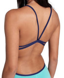 women's swimsuit lace back solid