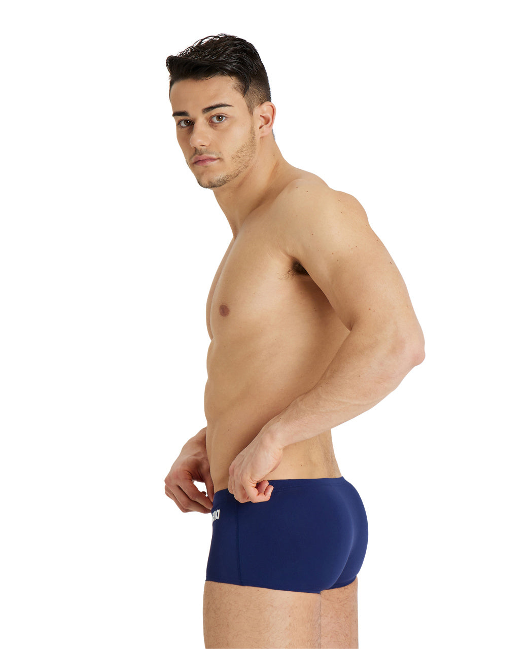 men's team swim low waist short solid