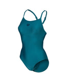 women's arena solid swimsuit lightdrop back b