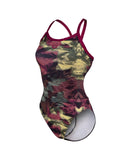 women's arena hero camo swimsuit challenge back