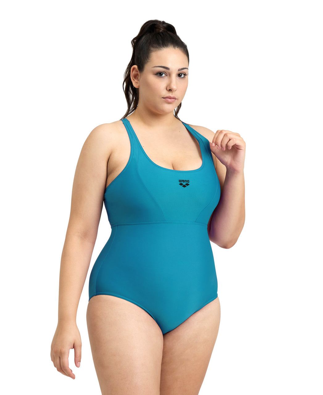 women's arena solid swimsuit control pro back plus