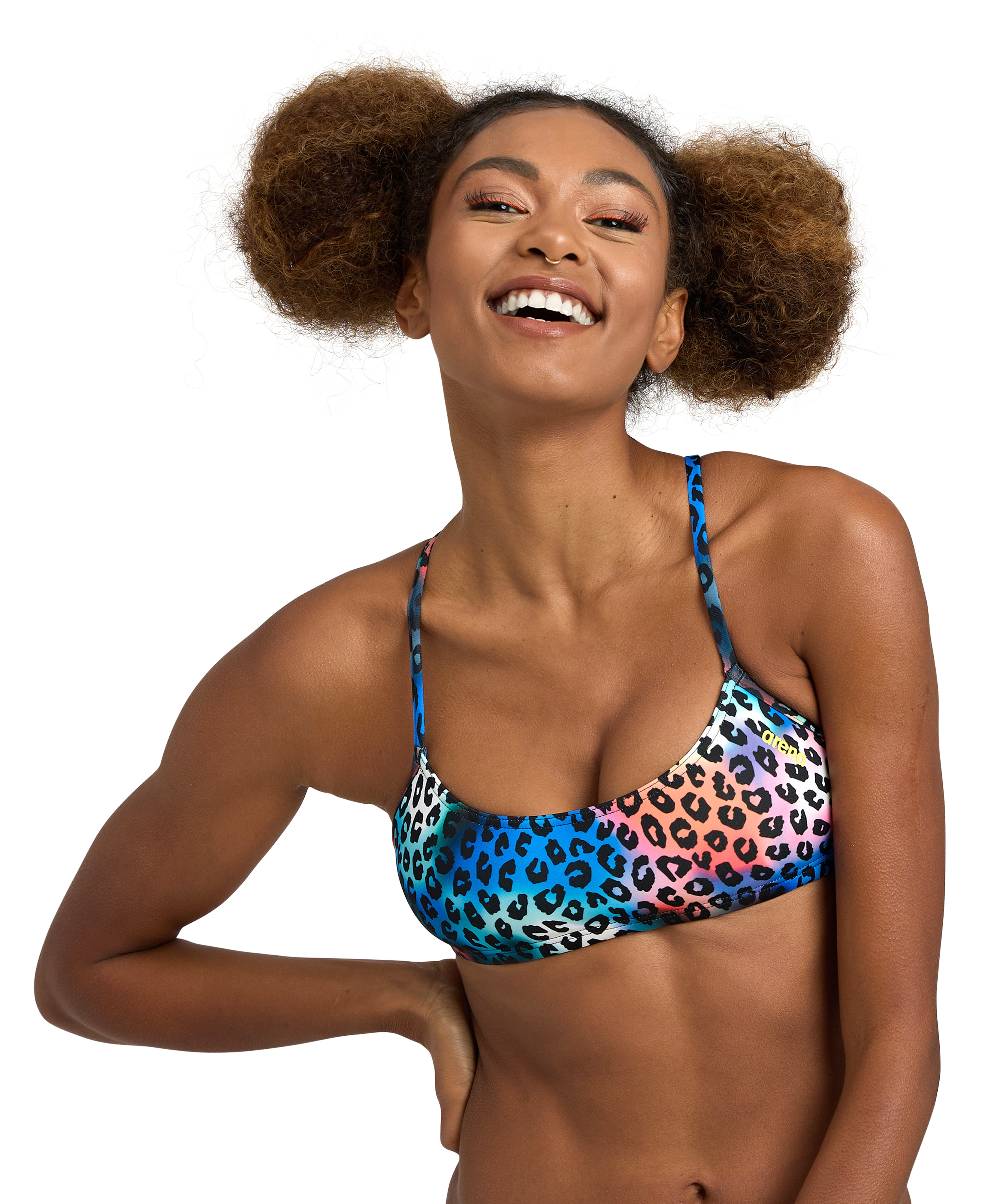 neon blue multi/yellow star