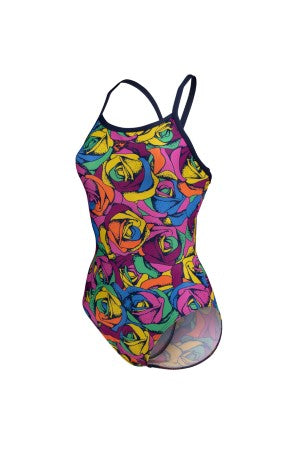 women's arena rose parade swimsuit light drop back