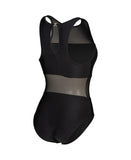 women's arena mesh panels swimsuit vent back