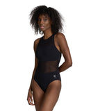 women's arena mesh panels swimsuit vent back