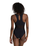 women's arena mesh panels swimsuit vent back