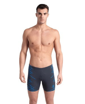 men's arena straight lines swim mid jammer