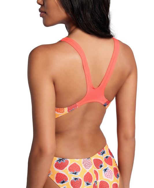 women's arena strawberry swimsuit swim tech back