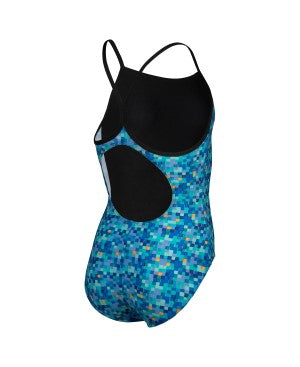 girl's arena pooltiles swimsuit lightdrop back l