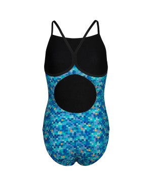 girl's arena pooltiles swimsuit lightdrop back l