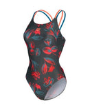 women's arena floral swimsuit lace plus back