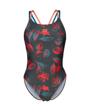 women's arena floral swimsuit lace plus back