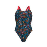 women's arena micro floral swimsuit swim tech back