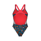 women's arena micro floral swimsuit swim tech back