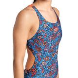 women's arena micro floral swimsuit swim tech back