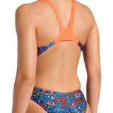 women's arena micro floral swimsuit swim tech back
