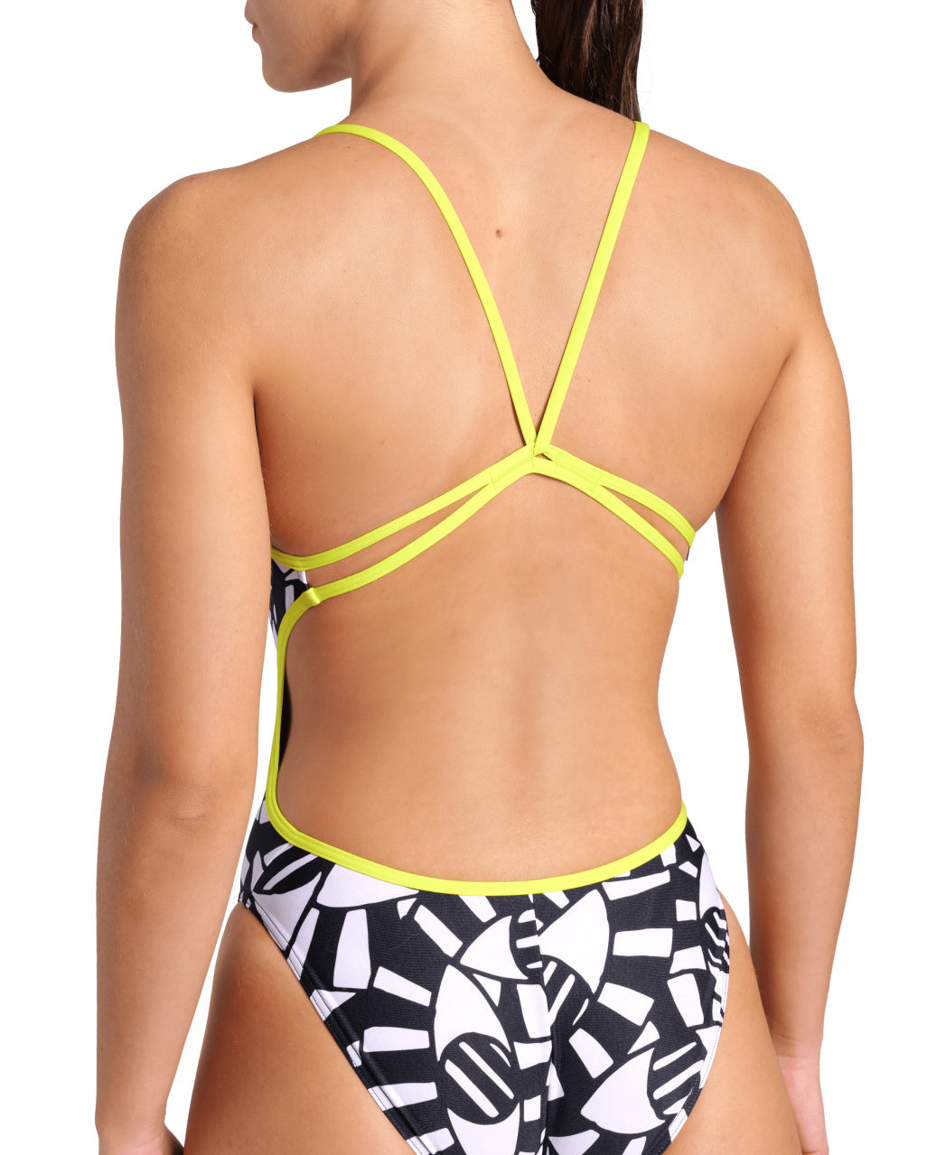 women's arena open your eyes swimsuit lace back