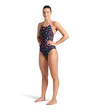 women's arena mosaic swimsuit swim pro back