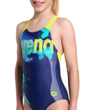 girl's arena light tricks swimsuit swim pro back