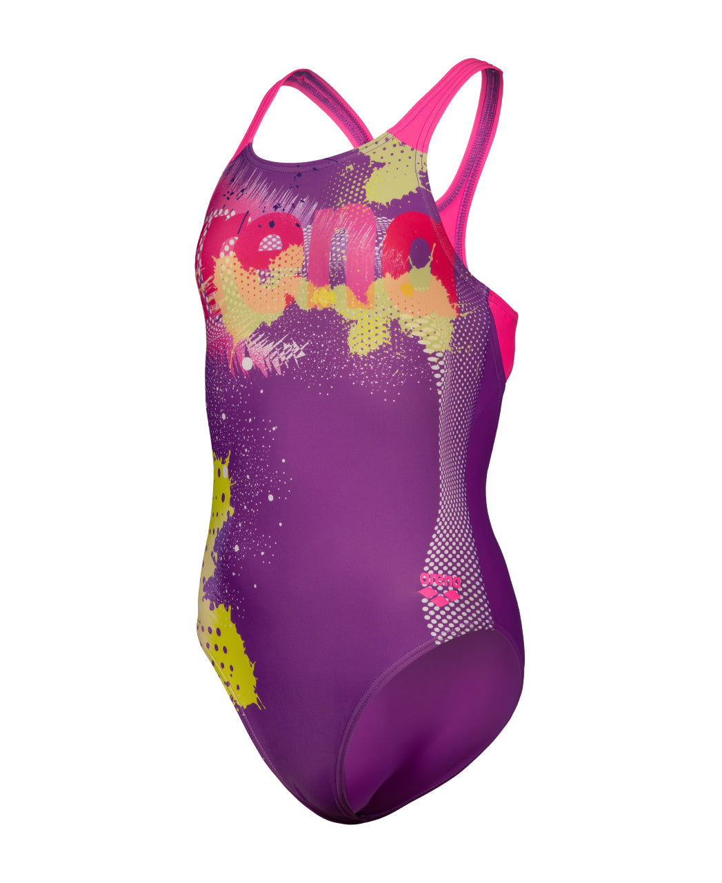 girl's arena light tricks swimsuit swim pro back