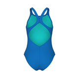 girl's arena multi colours swimsuit v back
