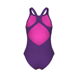 girl's arena multi colours swimsuit v back