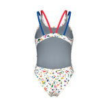 women's arena confetti swimsuit swim tech multi