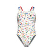 women's arena confetti swimsuit swim tech multi