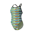 women's arena racing stripe swimsuit xcriss cross